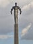 A monument of Yuri Gagarin in Moscow close detailed view