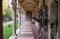 Monumental architecture of Mirogoj cemetery arcades in Zagreb