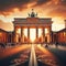 The monumental Brandenburg Gate, Berlin, Germany