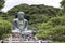 Monumental bronze statue of the Great Buddha in Kamakura
