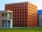 The monumental cemetery of Modena, Italy, designed by Aldo Rossi Architect