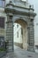 Monumental entrance in historical town, Montefiascone, Viterbo, Italy