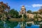 Monumental fountain Cascada in Citadel park in Barcelona, Spain