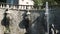 Monumental fountain with decorative statues of the Park of Villa Lante