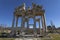 Monumental gateway tetrapylon, entrance to the sanctuary of Aphrodite, Aphrodisias, Geyre, Caria, Turkey