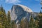 Monumental Half Dome in a sunlight in Yosemite National Park, Ca