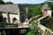 Monumental stairs of the chapel Sainte-Barbe near the village of Le FaouÃ«t