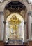 Monumental wooden cross above the main altar in the main chapel of the Basilica of Saint Petronius in Bologna, Italy.