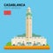 Monuments and landmarks Vector Collection: Great Mosque of Casablanca.