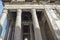 Monuments in Rome, Italy. Pantheon, facade of the Roman temple,