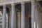 Monuments in Rome, Italy. Pantheon, facade of the Roman temple,