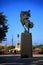 Monuments to Jose MartÃ­ and General Maximo Gomez. View along the Plaza 13 de Marzo city park. Havana, Cuba