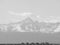 Monviso Monte Viso mountain in black and white