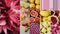 Mood board Vibrant Pink and Yellow Collage: Fashion, Fruit, and Minimalism.
