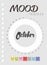 Mood diary for a month. mood tracker October calendar. keeping track of emotional state