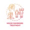 Mood disorders treatment concept icon