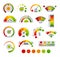 Mood scale. Feedback scales for survey with smile faces. Pain score, service or satisfaction evaluation. Painful meter