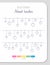 Mood tracker blank template for bullet journal.