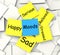 Moods Post-It Note Shows State Of Mind