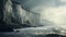 Moody And Atmospheric Photorealistic Representation Of The White Cliffs Of Dover