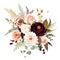 Moody boho chic wedding vector bouquet