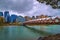 Moody Clouds Over The Calgary Peace Bridge