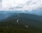 A moody day above the clouds on a Rocky Mountain Peak