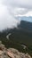 A moody day above the clouds on a Rocky Mountain Peak