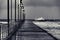 Moody Frankston Pier with Waves Crashing in windy Storm