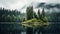 Moody Island: A Nature-inspired Swiss Style Uhd Photo