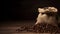 Moody Photo of Coffee Beans on a Dark Background