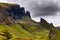 Moody skies and dramatic scenery at Quiraing, Isle of Skye