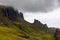 Moody skies and dramatic scenery at Quiraing, Isle of Skye