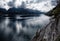 Moody sky over Lake Walen, shot from Quinten