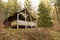 Moody Spooky Old abandoned Hut in Forest