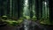 Moody And Tranquil Forest Scenes: Captivating Moss Covered Trees