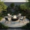 Moody And Tranquil Outdoor Firepit: Realistic 3d Rendering