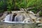 Moody waterfall deep in the forest