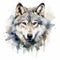 Moody Wolf Art Vector Illustration With Explosive Wildlife And Angular Brushstrokes