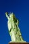 Moon above Statue of Liberty - replica