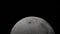 Moon against the background of space with illuminated craters and lunar soil