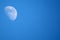 Moon in blue sky with space for text or etc.