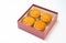 Moon cakes in a Chinese mid-autumn festival