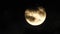 Moon with clouds in the night sky. Cloudy weather on a autumn night. Mysterious night sky with moon. Spooky night and mystery. Dr