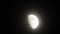 Moon with clouds in the night sky. Cloudy weather on a autumn night. Mysterious night sky with moon. Spooky night and mystery. Dr