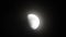 Moon with clouds in the night sky. Cloudy weather on a autumn night. Mysterious night sky with moon. Spooky night and mystery. Dr