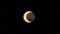 Moon covering the sun Partial Solar eclipse