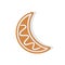 Moon Crescent Shaped Cookie Made of Gingerbread