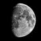 Moon details and craters night sky observing