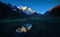 The moon on the east slope of Mount Everest